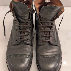 Officine Creative Men's dark green Leather Boots size 11 1/2 made in Italy